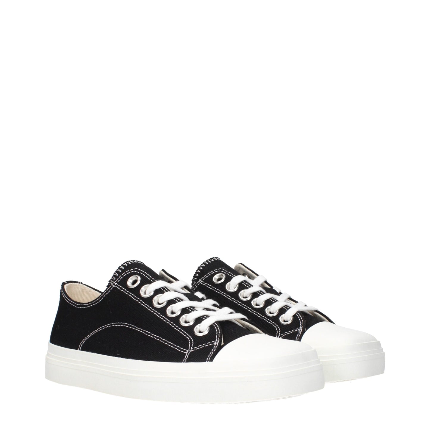 Moschino Black Fabric Low Tops