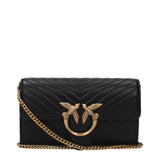 PINKO Black Leather Clutch Bags