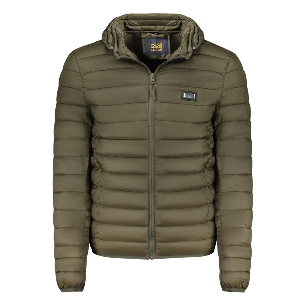 Cavalli Class Green Polyester Men Jacket