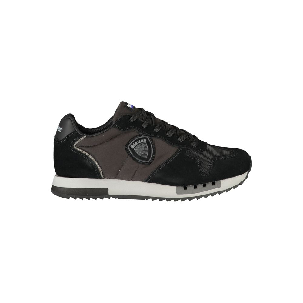 Blauer Black Polyurethane Men Sneakers