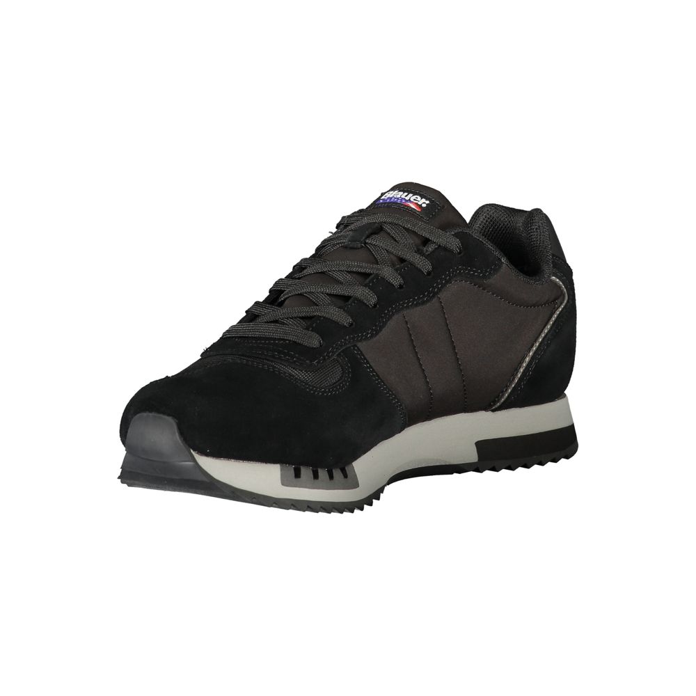 Blauer Black Polyurethane Men Sneakers