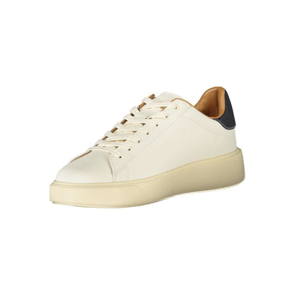 Blauer White Polyester Men Sneakers