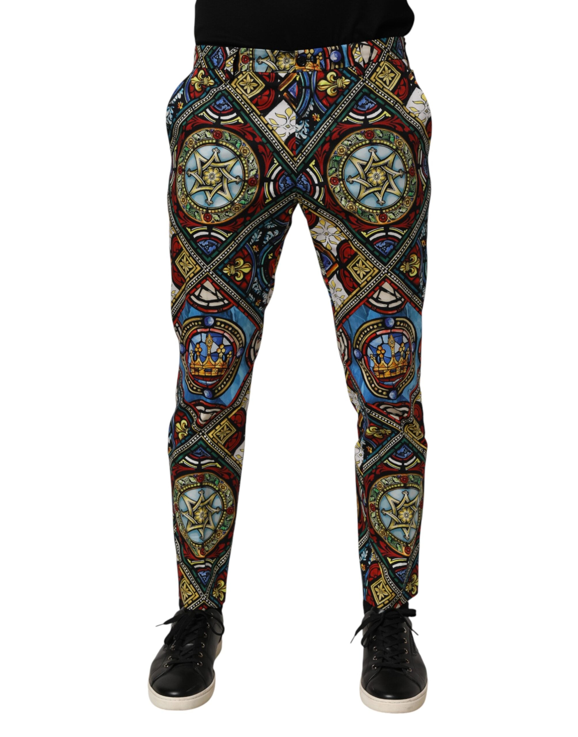 Dolce & Gabbana chinobukser med mosaikprint – flerfarvet