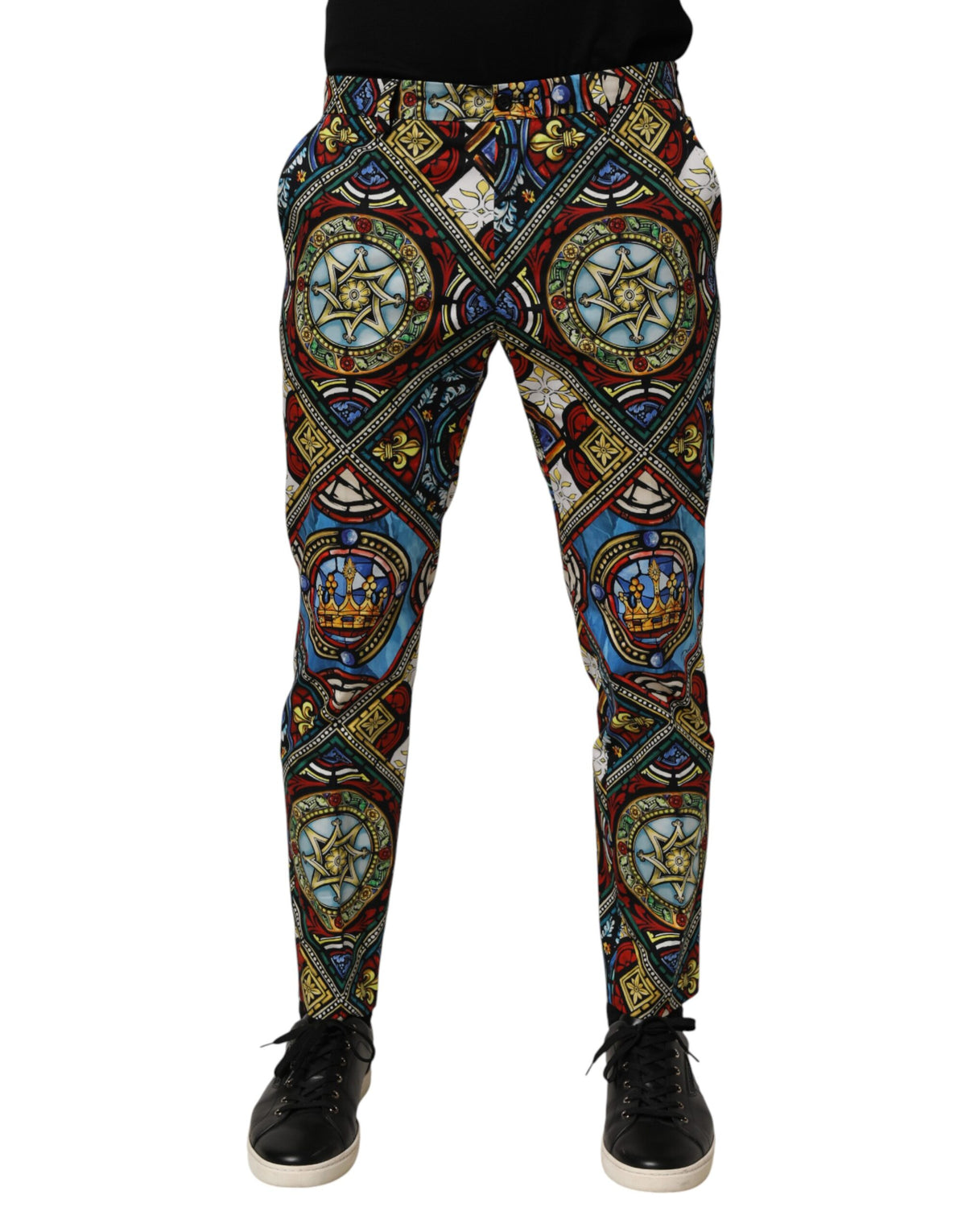Dolce & Gabbana chinobukser med mosaikprint – flerfarvet