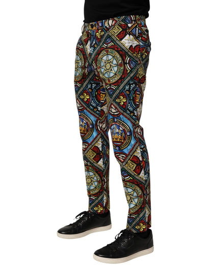 Dolce & Gabbana chinobukser med mosaikprint – flerfarvet