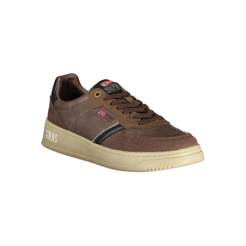 Norway 1963 Brown Polyester Men Sneakers
