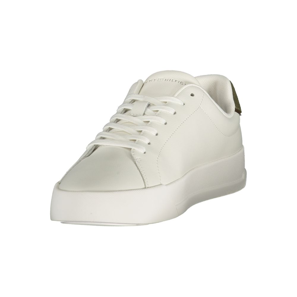 Tommy Hilfiger White Leather Men Sneakers
