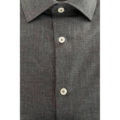 Baldinini Trend Gray Cotton Men's Shirt