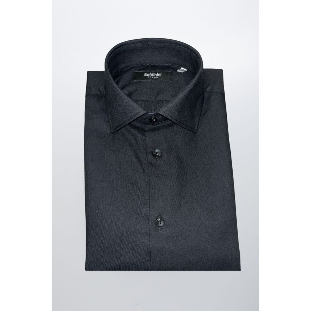 Baldinini Trend slim fit-skjorte til mænd – sort