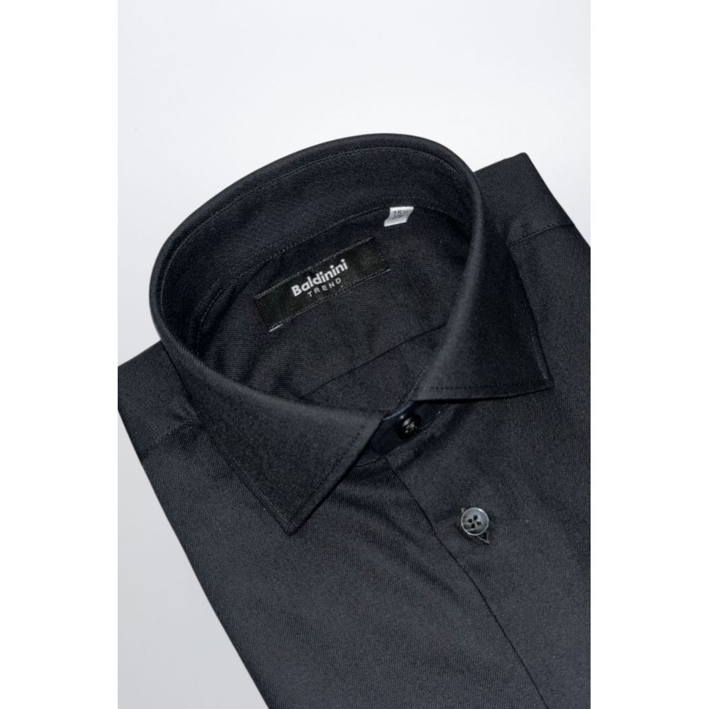 Baldinini Trend slim fit-skjorte til mænd – sort
