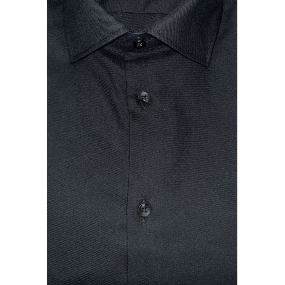 Baldinini Trend slim fit-skjorte til mænd – sort