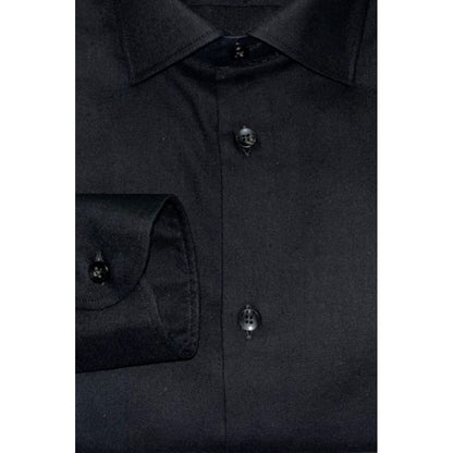 Baldinini Trend slim fit-skjorte til mænd – sort