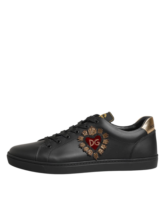 Dolce & Gabbana low-top sneakers i kalveskind – sort