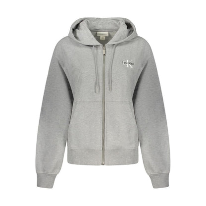 Calvin Klein Grigio Cotton Women's Hoodie