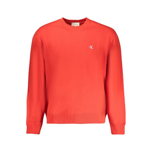 Calvin Klein Red Cotton Men Sweatshirt