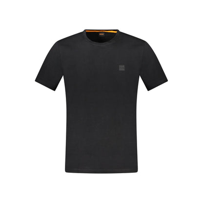 Hugo Boss Black Cotton Men T-Shirt