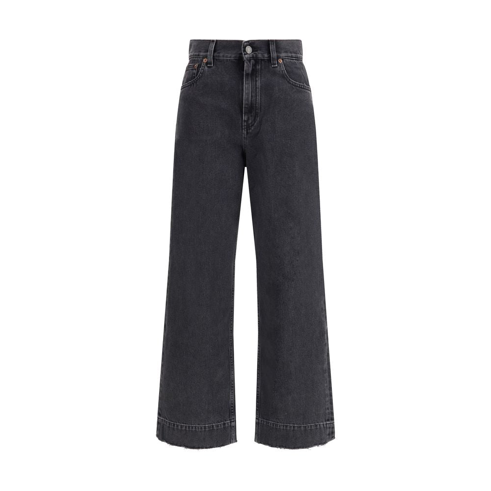 Chloé Black Cotton High-Waisted Jeans