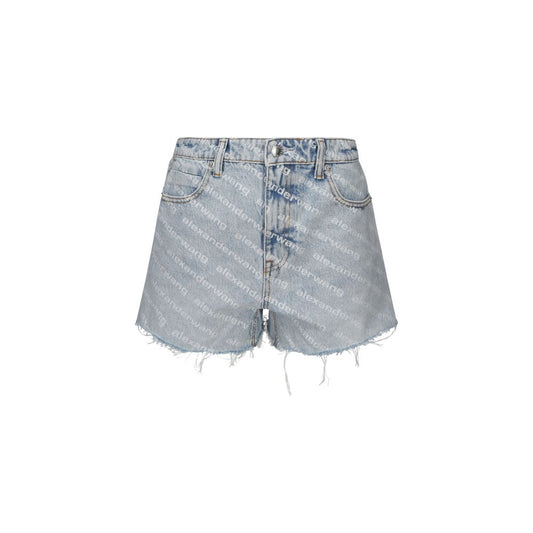 Alexander Wang Blue Cotton Bermuda Shorts
