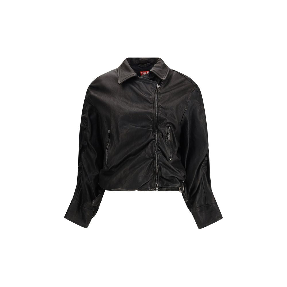 Diesel Black Lamb Leather Biker Jacket