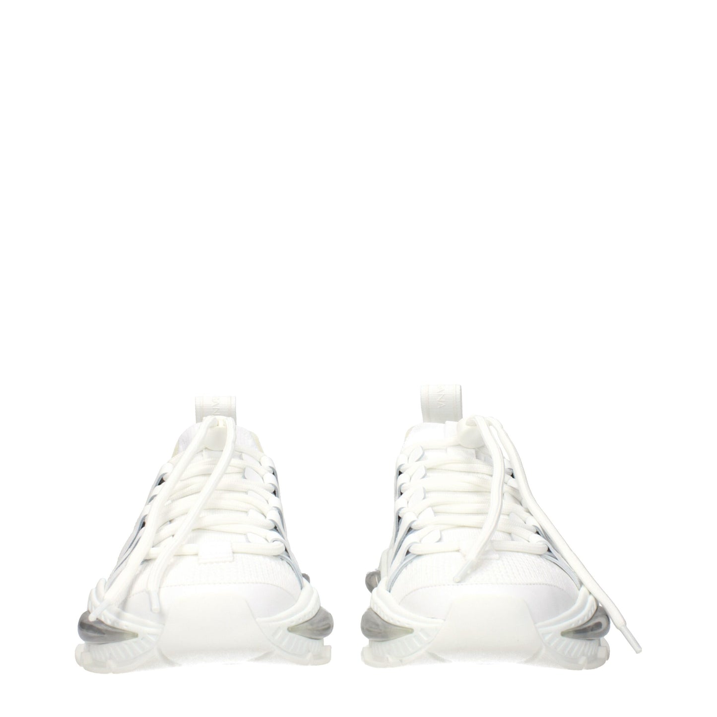 Dolce & Gabbana White Fabric Athletic Sneakers