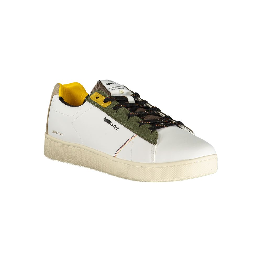 Gas White Polyester Men Sneaker