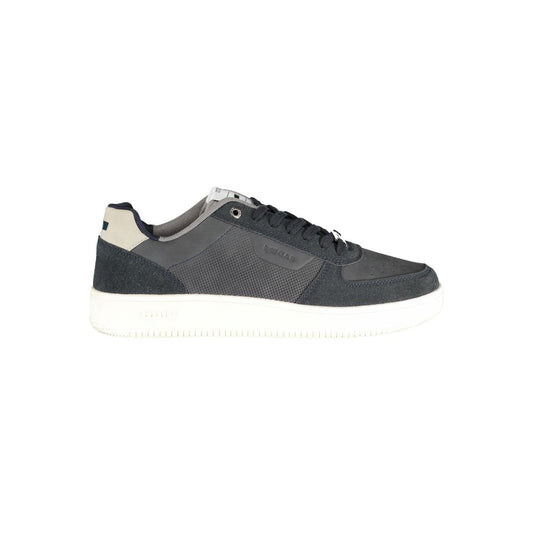 Gas Blue Polyester Athletic Sneakers