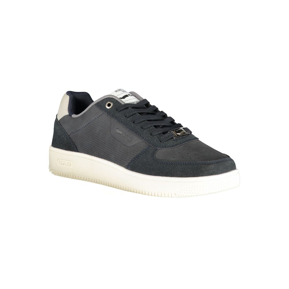 Gas Blue Polyester Athletic Sneakers