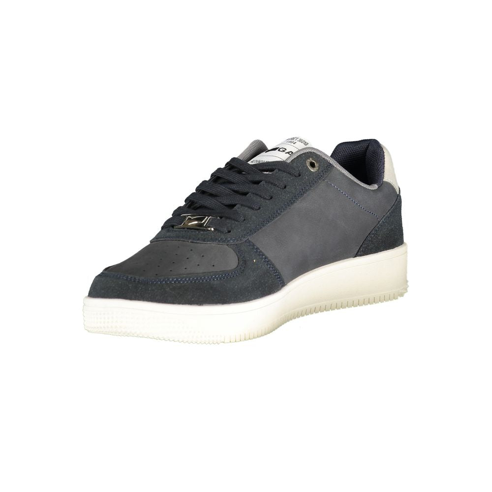 Gas Blue Polyester Athletic Sneakers