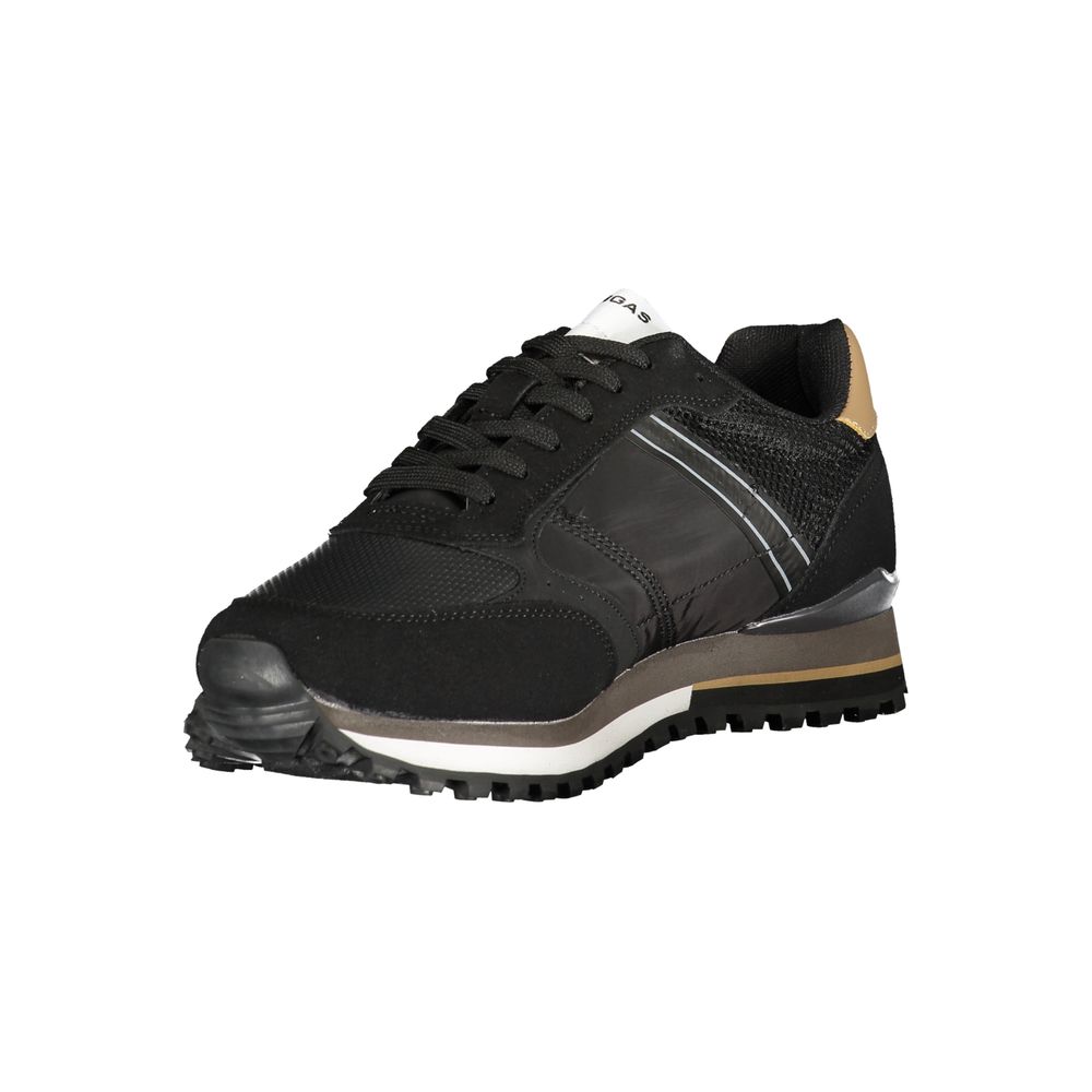 Gas Black Polyester Men Sneakers