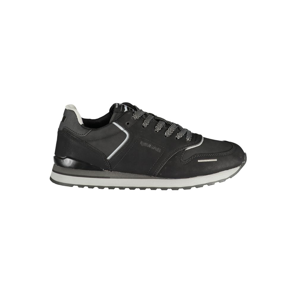 Gas Black Polyurethane Men's Sneakers