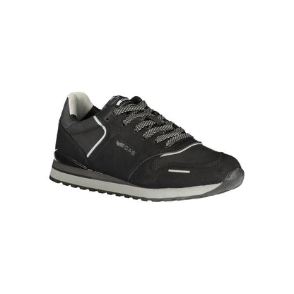 Gas Black Polyurethane Men's Sneakers