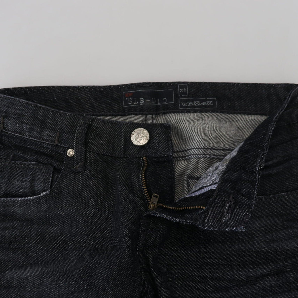 Acht Black Cotton Low Waist Slim Fit Women Casual Denim Jeans