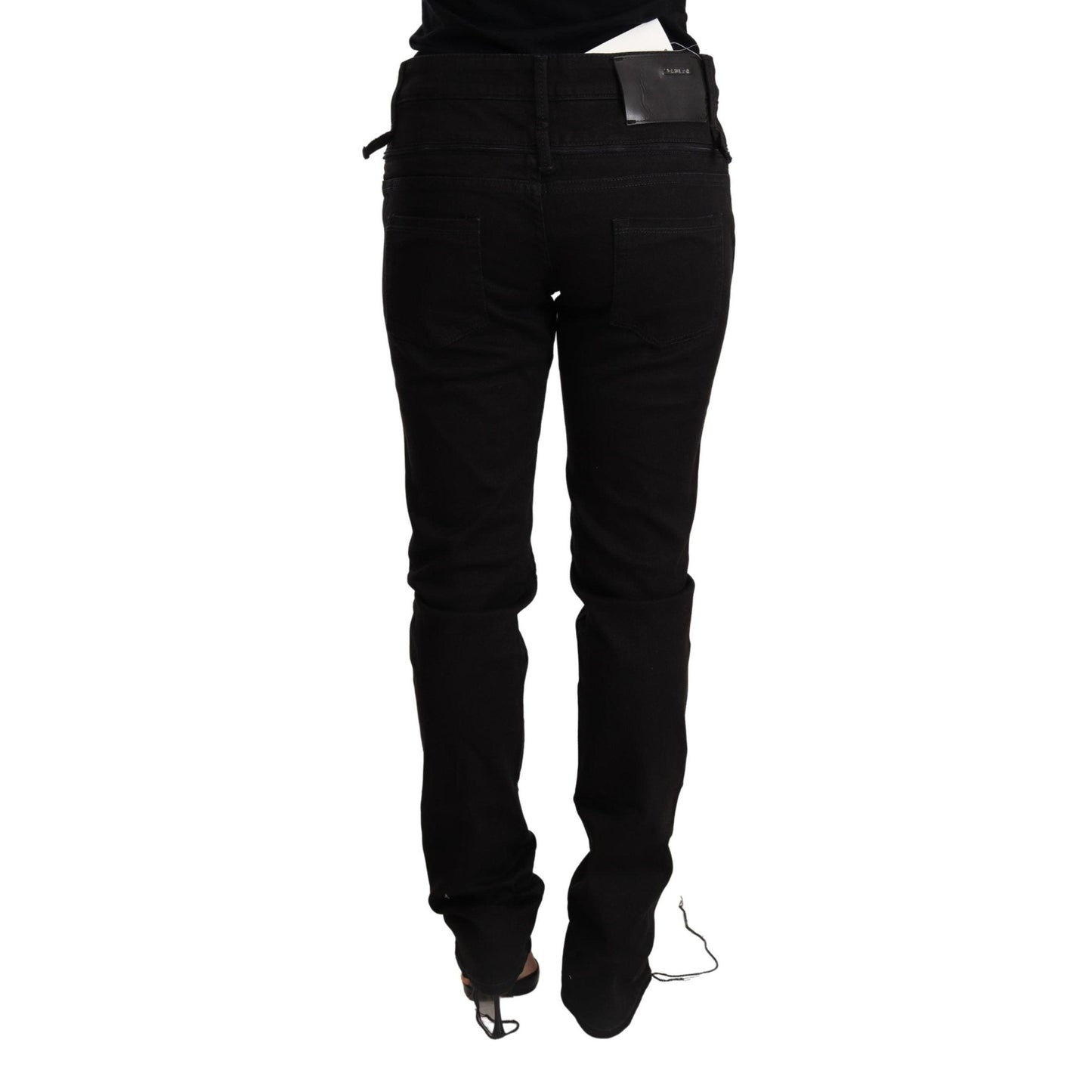 Acht Black Low Waist Skinny Denim Jeans Trouser
