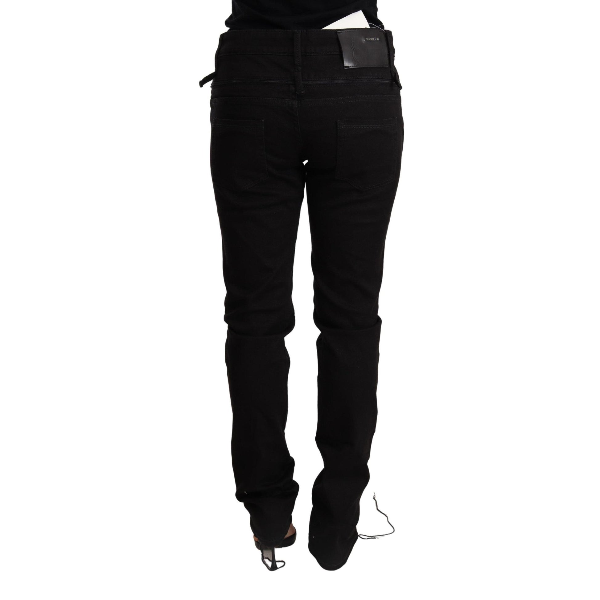 Acht Black Low Waist Skinny Denim Jeans Trouser