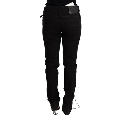 Acht Black Low Waist Skinny Denim Jeans Trouser