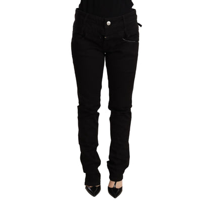 Acht Black Low Waist Skinny Denim Jeans Trouser