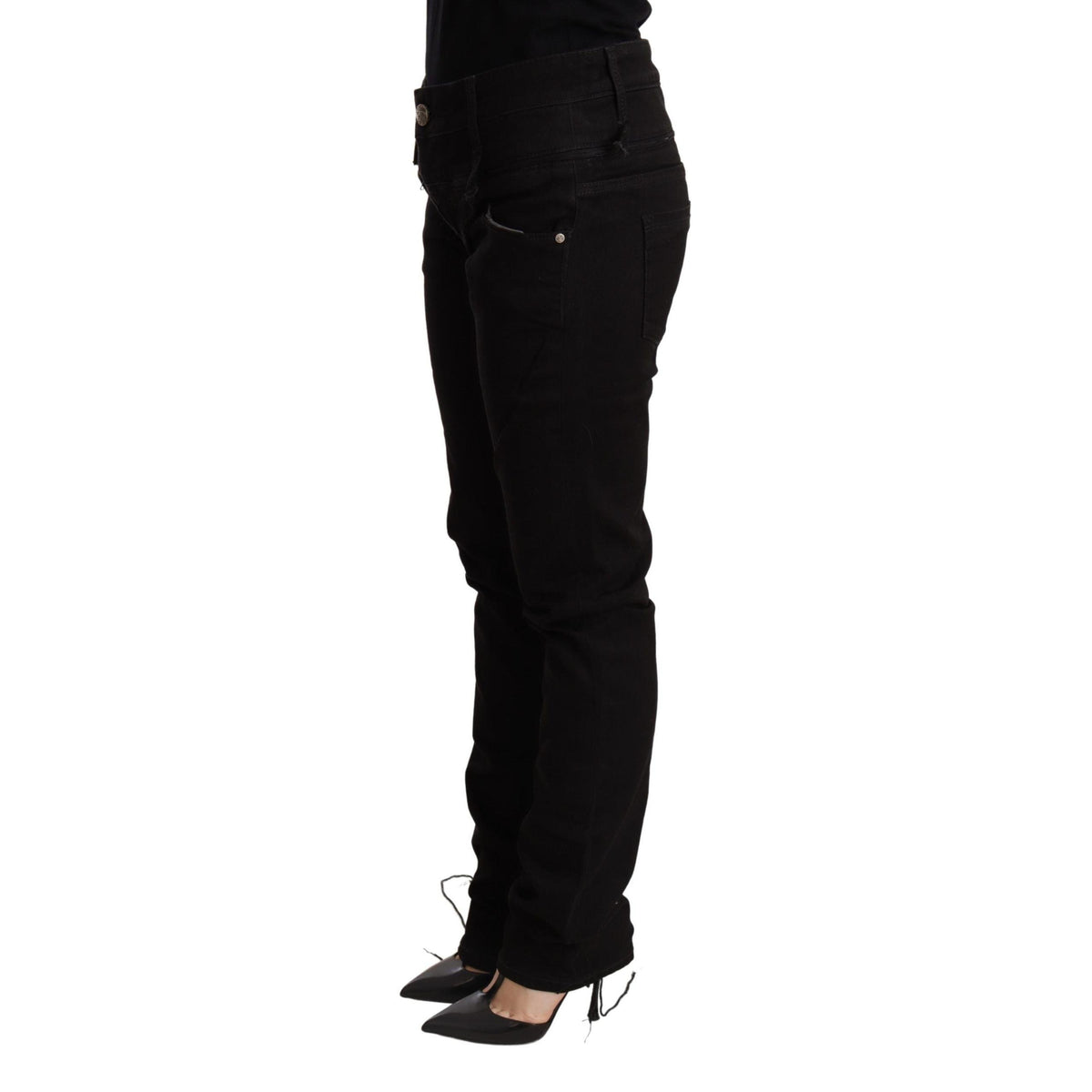Acht Black Low Waist Skinny Denim Jeans Trouser