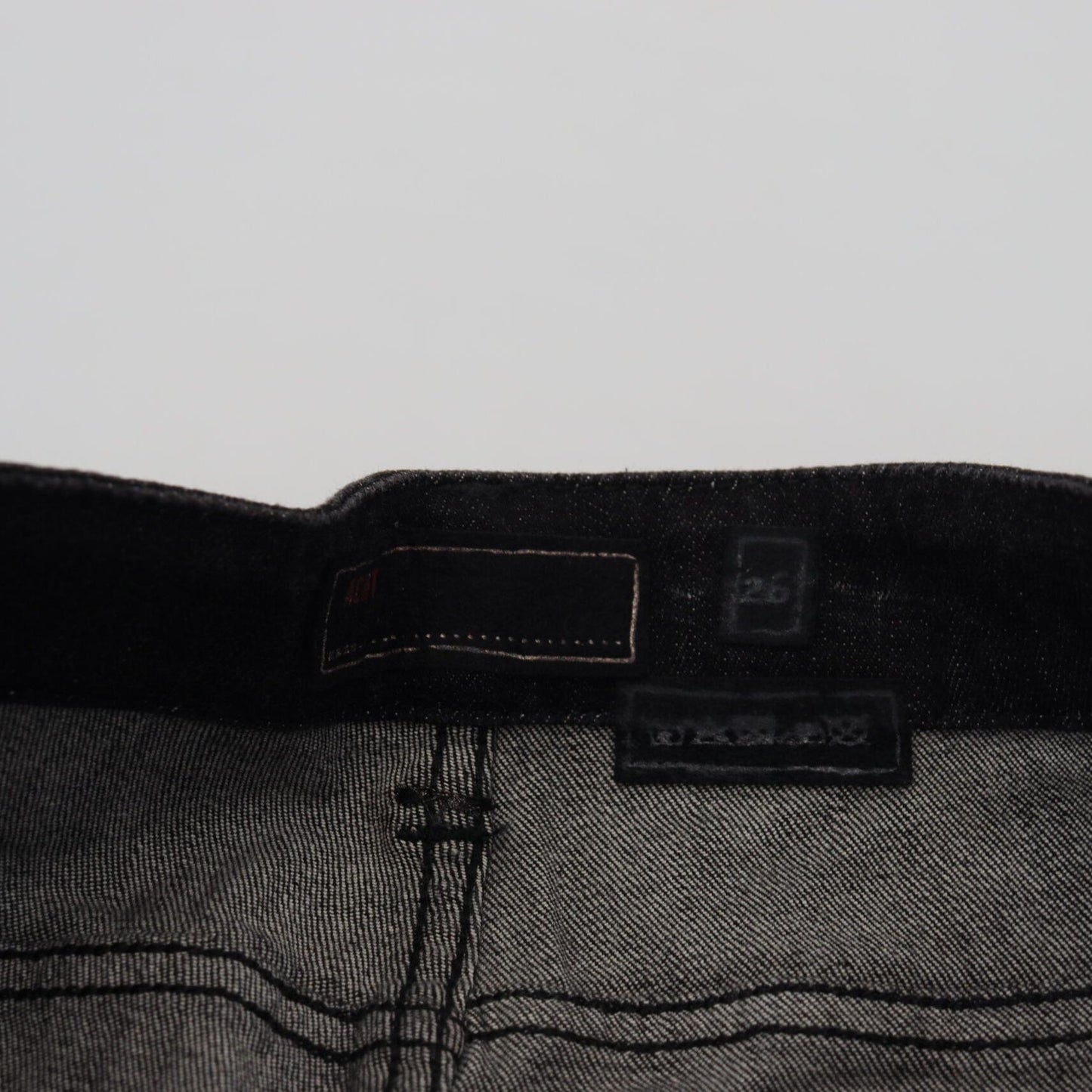 Acht Black Low Waist Slim Fit Cotton Denim Jeans