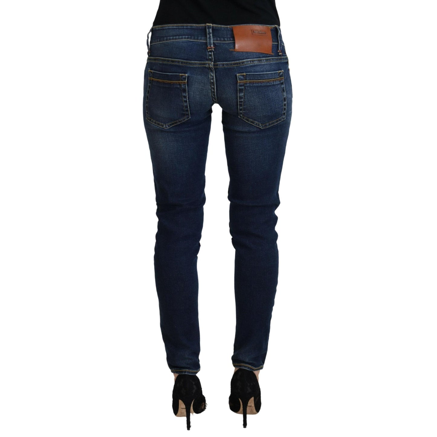 Acht Blue Cotton Low Waist Skinny Women Casual Jeans