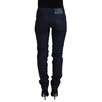 Acht Blue Cotton Low Waist Slim Fit Women Casual Denim Jeans