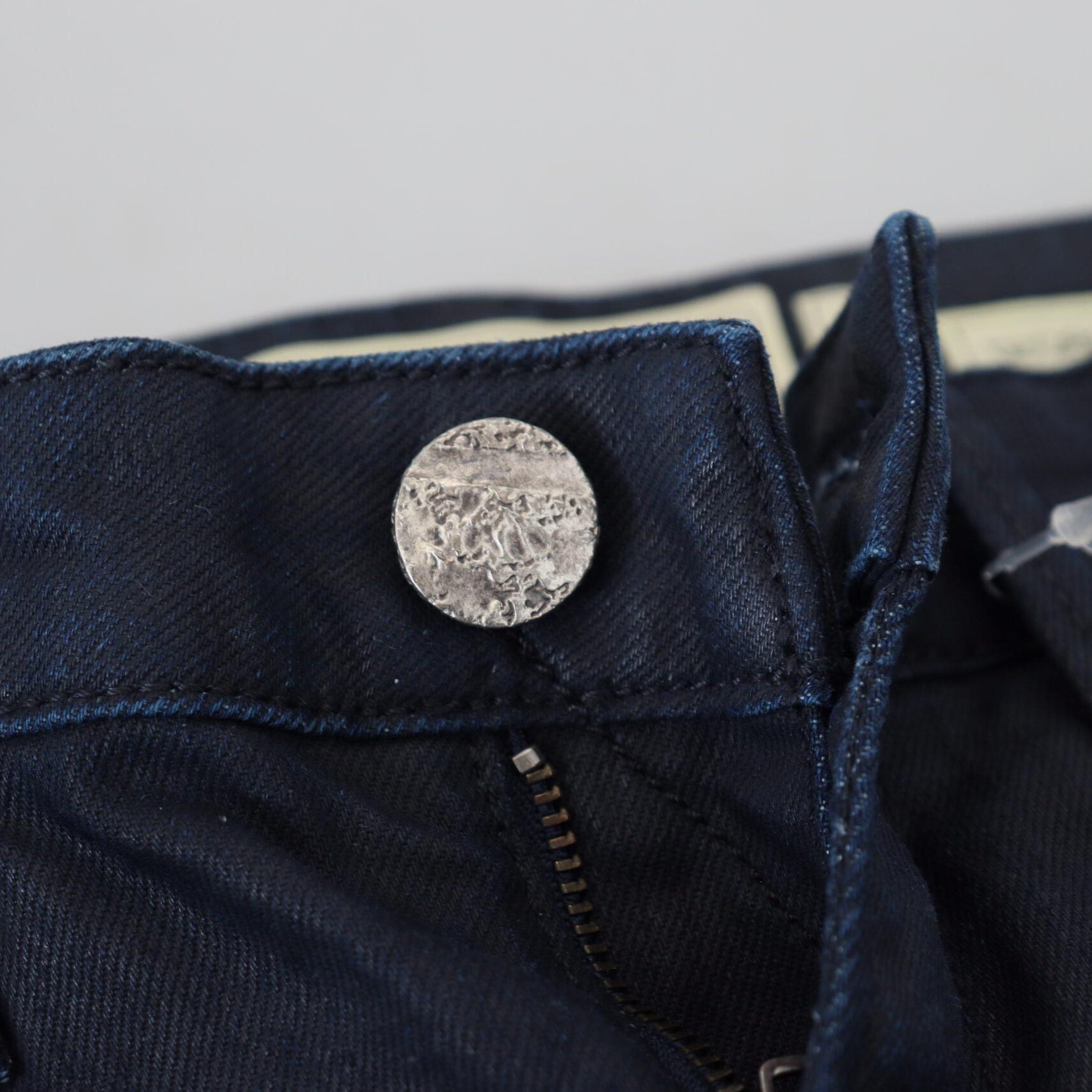 Acht Blue Cotton Low Waist Slim Fit Women Casual Denim Jeans