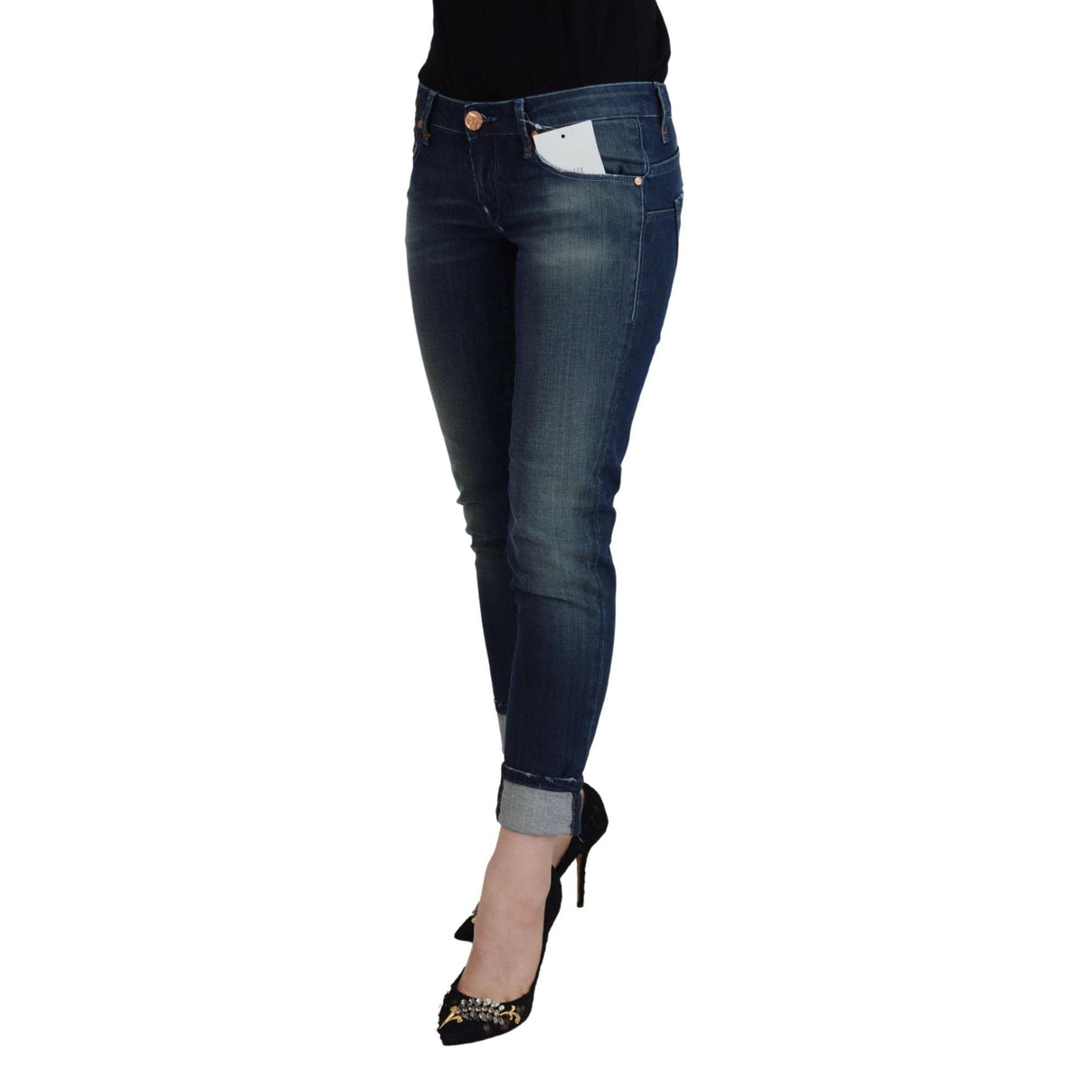 Acht Blue Cotton Slim Fit Women Casual Denim Jeans