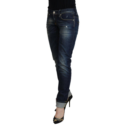 Acht Blue Cotton Slim Fit Women Casual Denim Jeans