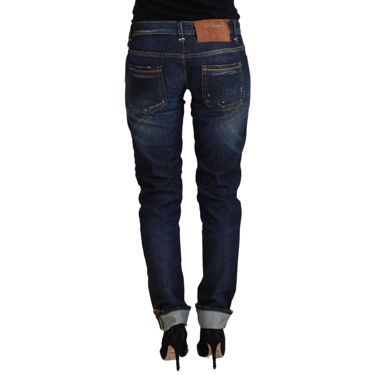 Acht Blue Cotton Slim Fit Women Casual Denim Jeans