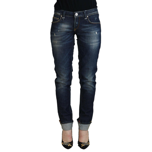 Acht Blue Cotton Slim Fit Women Casual Denim Jeans