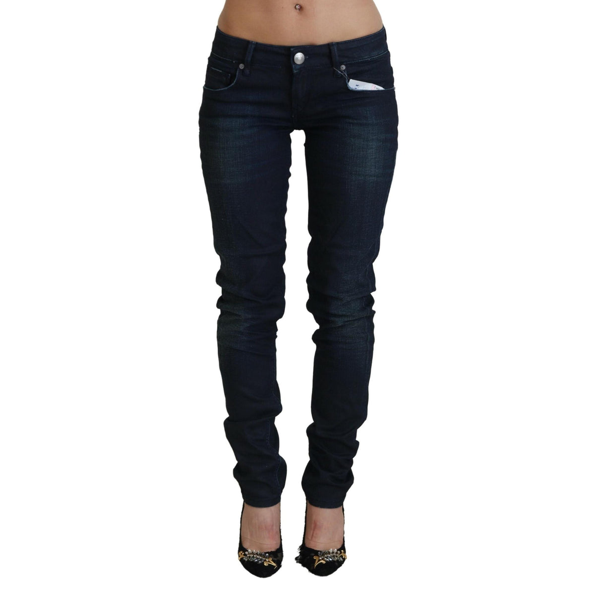 Acht Blue Low Waist Slim Fit Women Denim Jeans