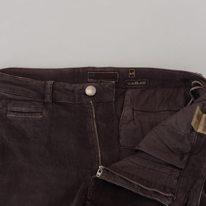 Acht Brown Cotton Straight Fit Men Casual Pants