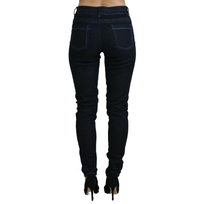 Acht Dark Blue Low Waist Slim Fit Women Denim Jeans