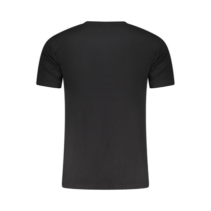 Aeronautica Militare Black Cotton Men's T-Shirt