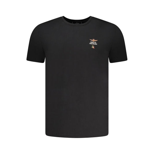 Aeronautica Militare Black Cotton Men's T-Shirt